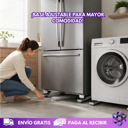 Bases móviles en acero inoxidable