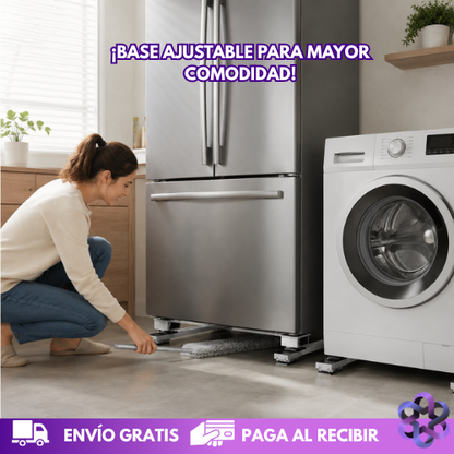 Bases móviles en acero inoxidable
